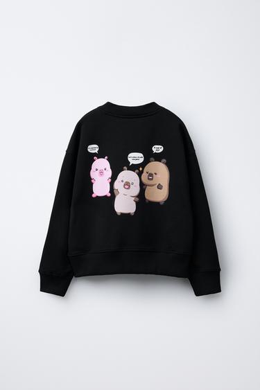 CAPYFUN © PRINT SWEATSHIRT - Black by Zara - Image 1