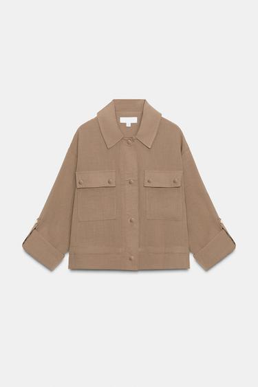 POCKET JACKET - Dark camel by Zara