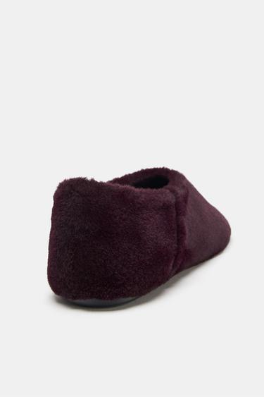 FAUX FUR BALLET FLATS - Mauve Purple by Zara - Image 5