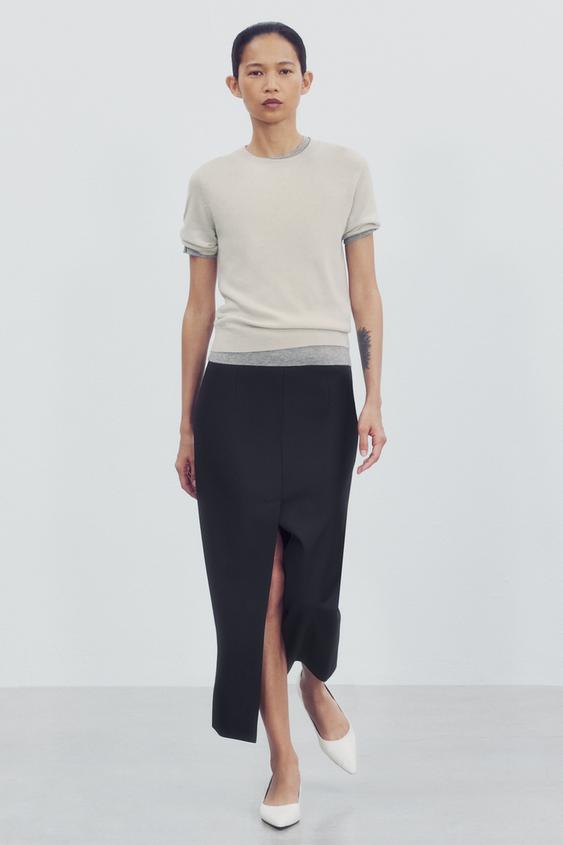 ZW COLLECTION STRAIGHT SKIRT - Black by Zara - Image 0