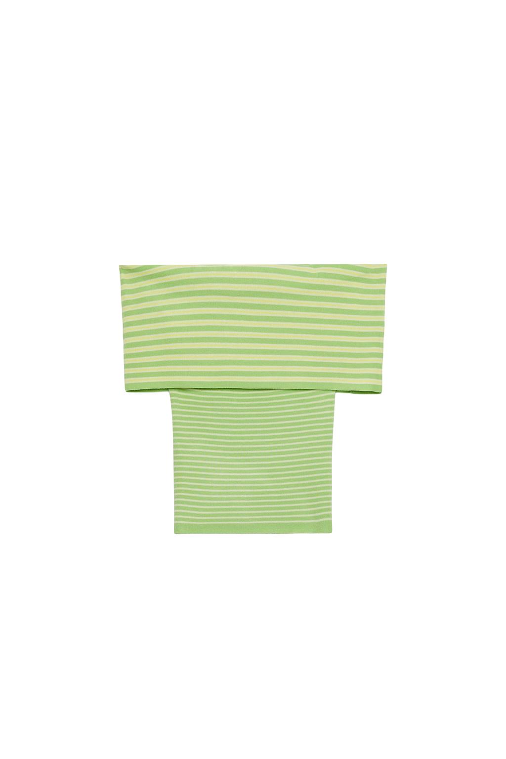 STRIPED OFF-SHOULDER KNIT TOP - image 3