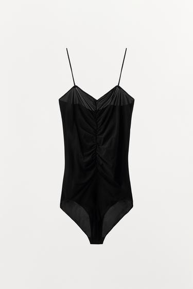 BODY EN MAILLE FRONCÉE - Noir de Zara - Image 4