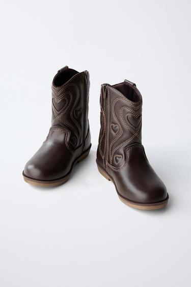 BOTTES COWBOY BRODÉES - Marron de Zara - Image 2