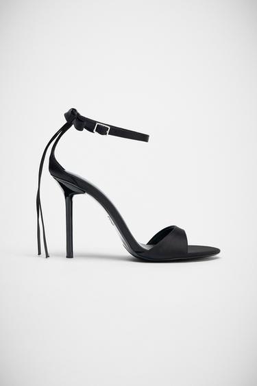 SANDALES BRIDES ET NŒUD - Noir de Zara