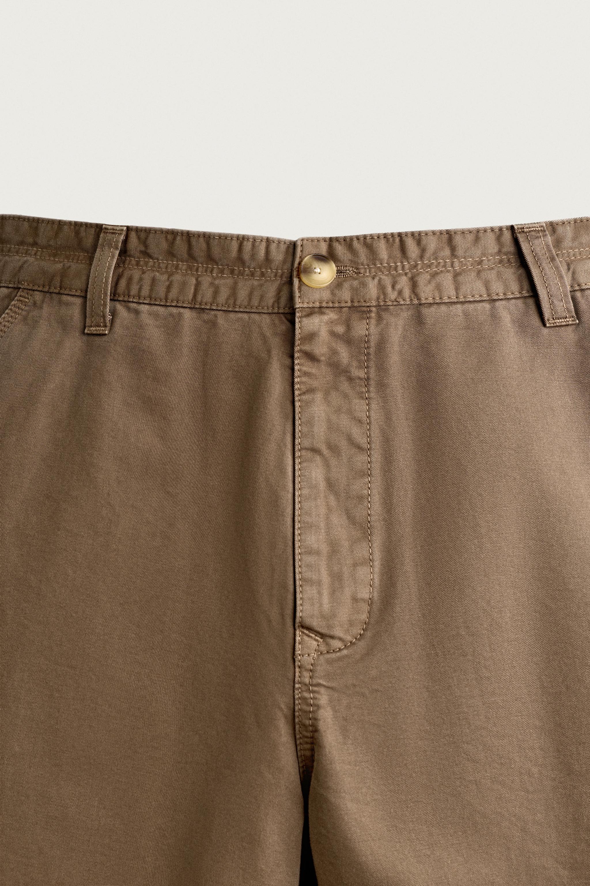Мужские шорты Zara VINTAGE-WASH BERMUDA SHORTS — фото 8