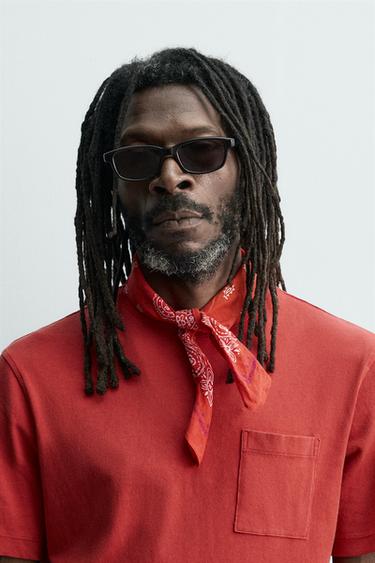 BANDANA ESTAMPADO PAISLEY AARON LEVINE X ZARA - Rojo de Zara - Imagen 0