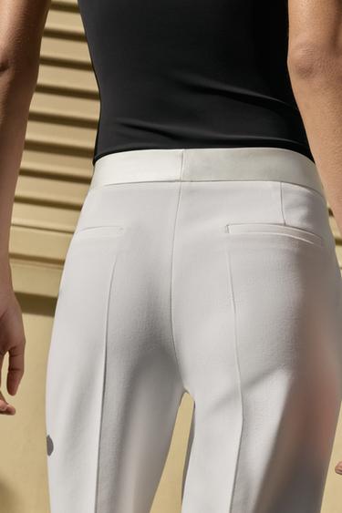 PANTALON DE SMOKING - Blanc cassé de Zara - Image 4