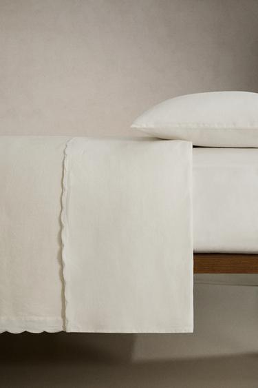 DRAP DE DESSUS LIN DÉLAVÉ - Écru de Zara - Image 2