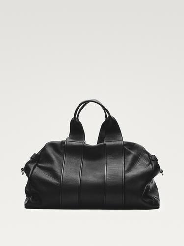 Bolso de viaje piel napa - Negro de Zara