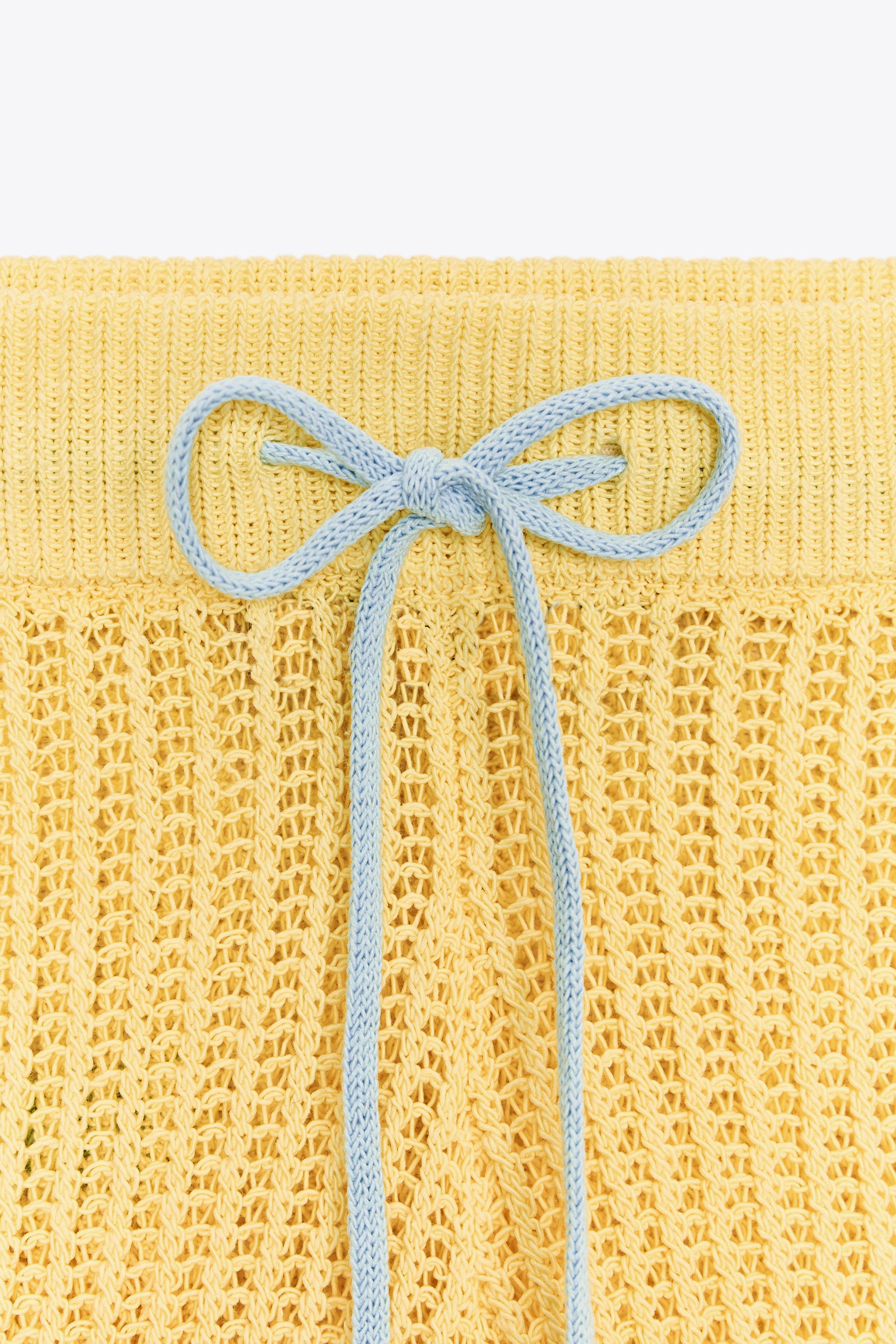 ZARA ニットショートパンツ 3920/261 ニットショートパンツ - ライトイエロー | ZARA Japan / 日本