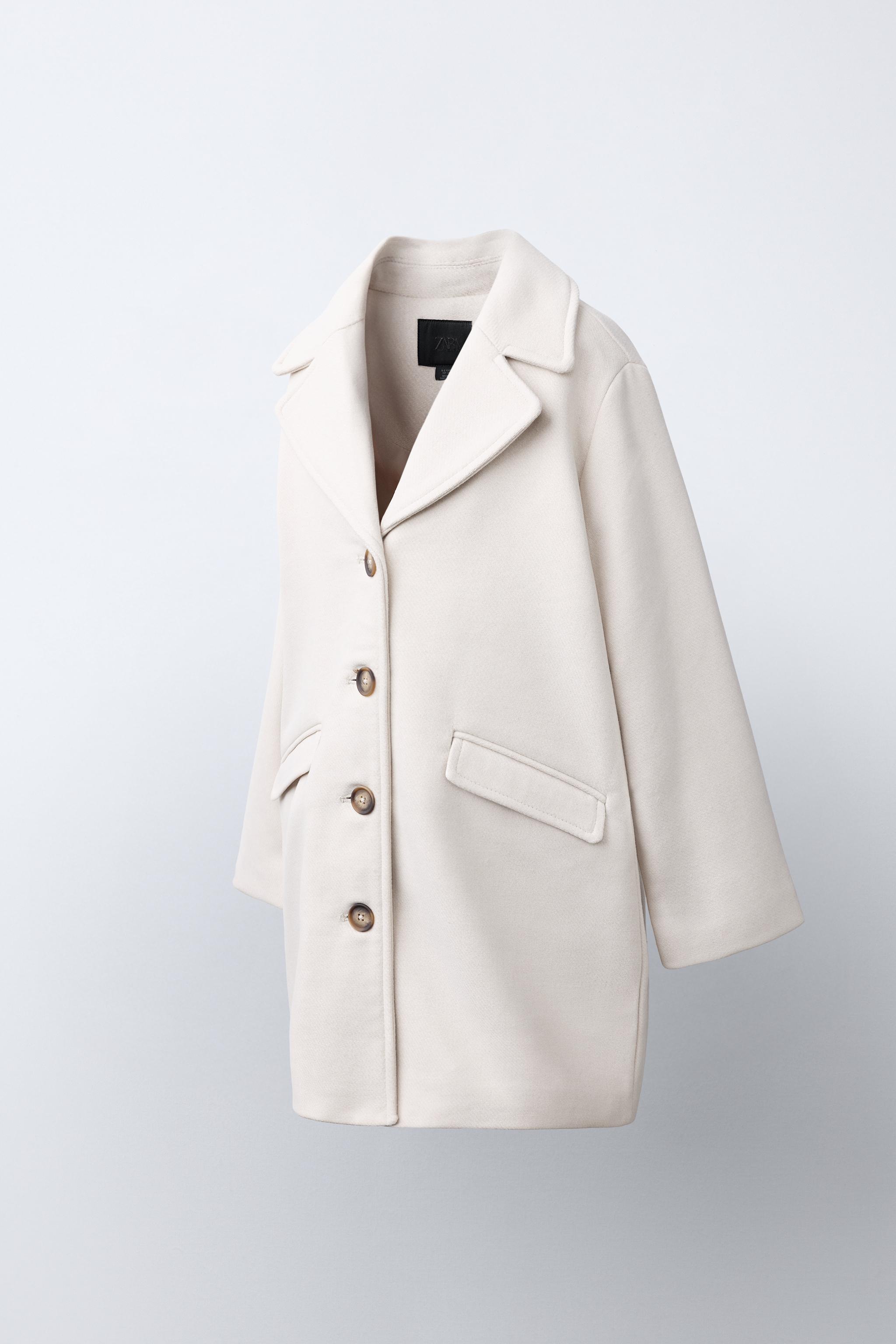 LAPEL COLLAR WOOL-BLEND COAT