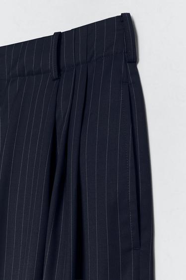 PINSTRIPED SUIT TROUSERS SOSHIOTSUKI x ZARA - Navy blue by Zara - Image 6