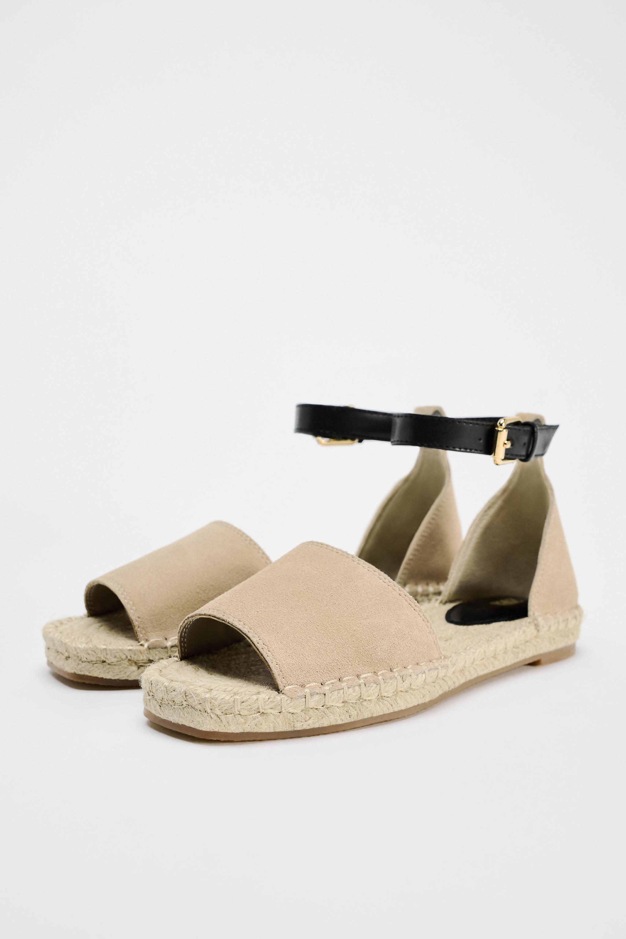 ZARA エスパドリーユ アンクルストラップ 37