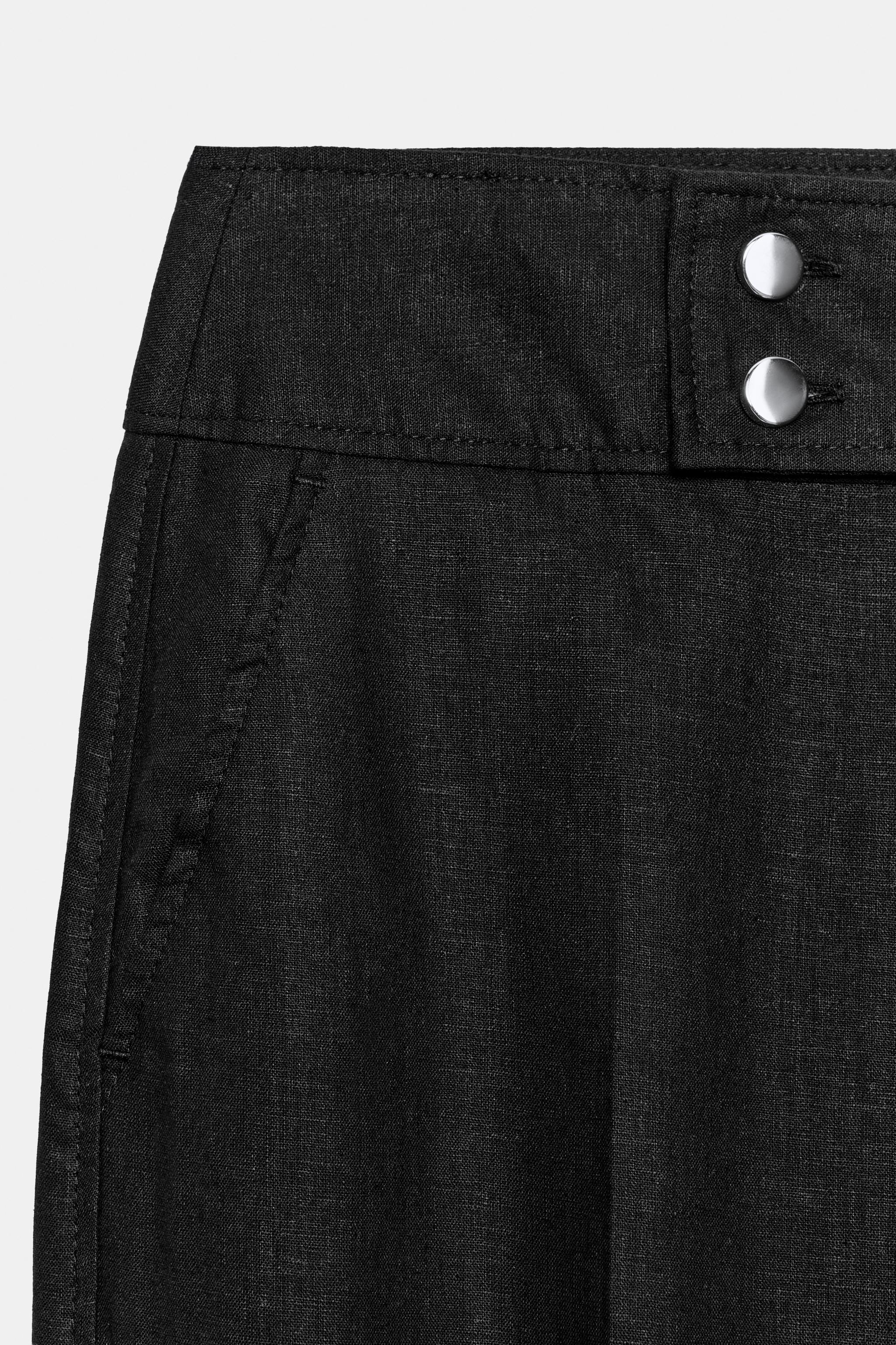 CUFFED WIDE LEG PANTS