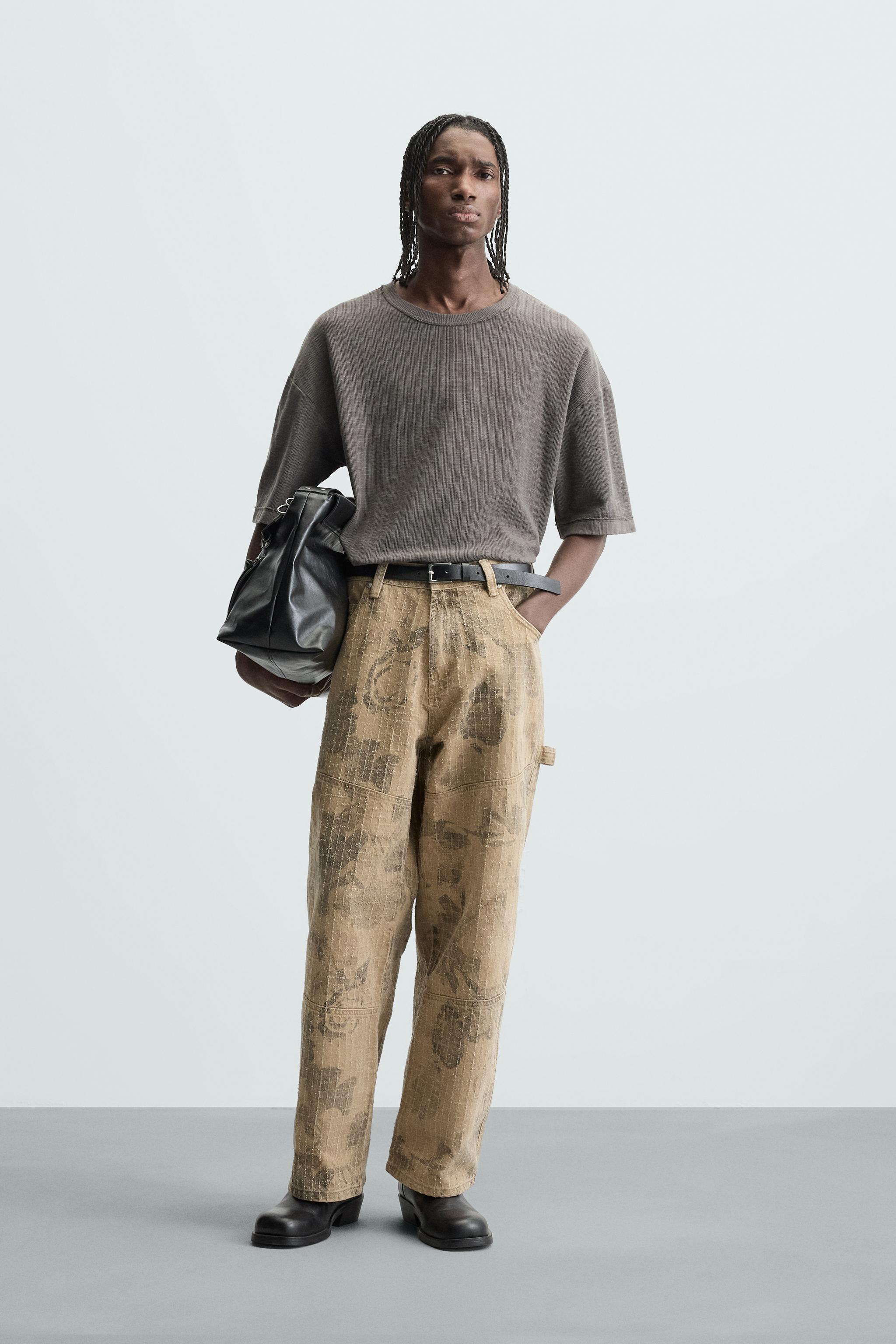 WASHED TEXTURED KNIT T-SHIRT - Grey | ZARA South Africa