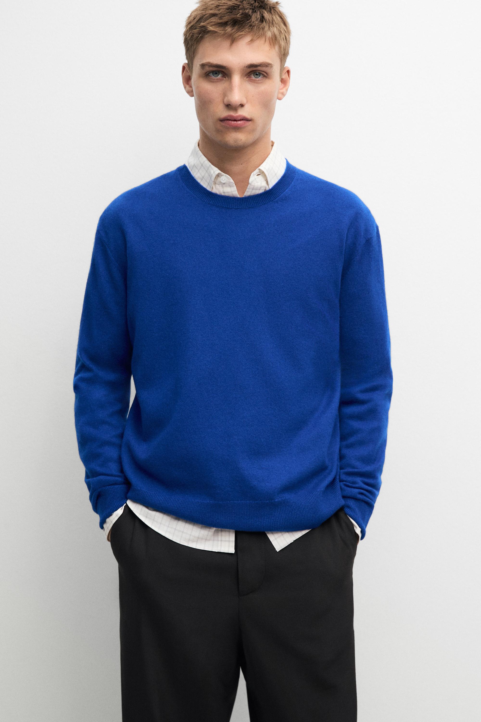 100% cashmere ribbed knit sweater — 