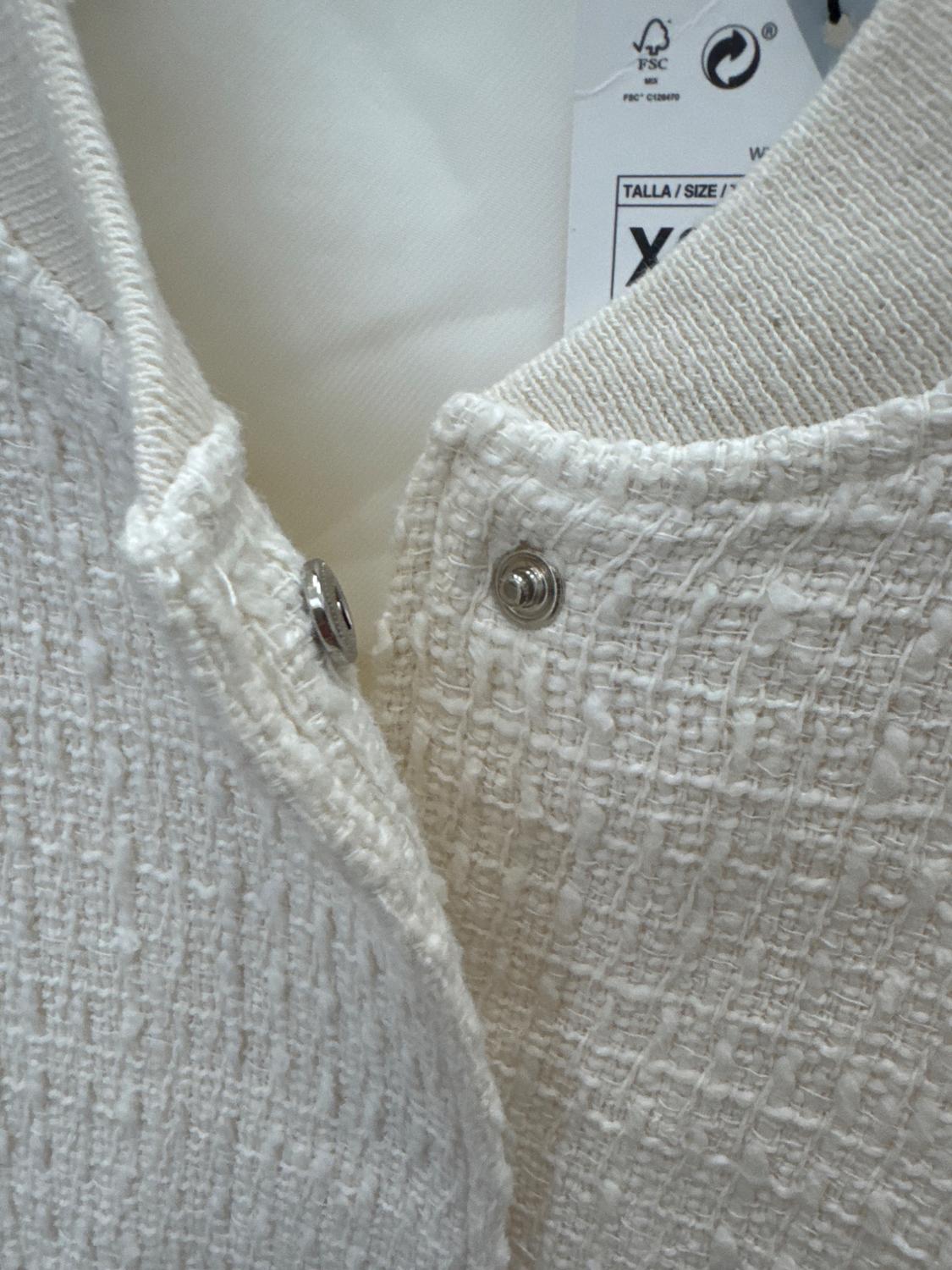 CROPPED TEXTURED BOMBER JACKET - Image 5
