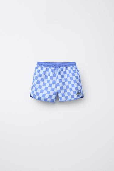 1-14 ÅR/ SKAKTERNEDE BERMUDABADESHORTS - 000 fra Zara