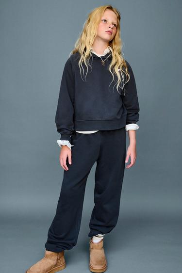 HOODIE AND JOGGER TROUSERS WITH HEART DETAIL PACK - Anthracite grey by Zara
