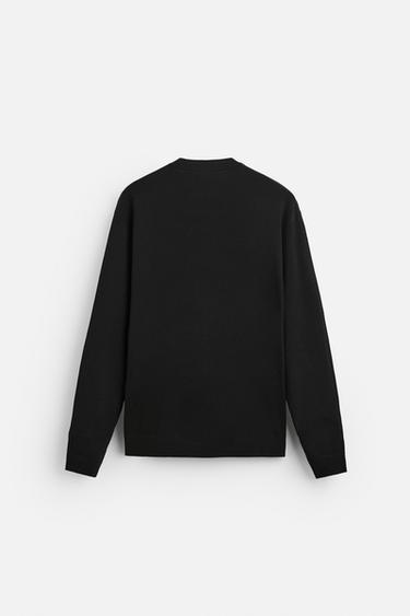 BASIC VISCOSE BLEND SWEATER - Black by Zara - Image 6