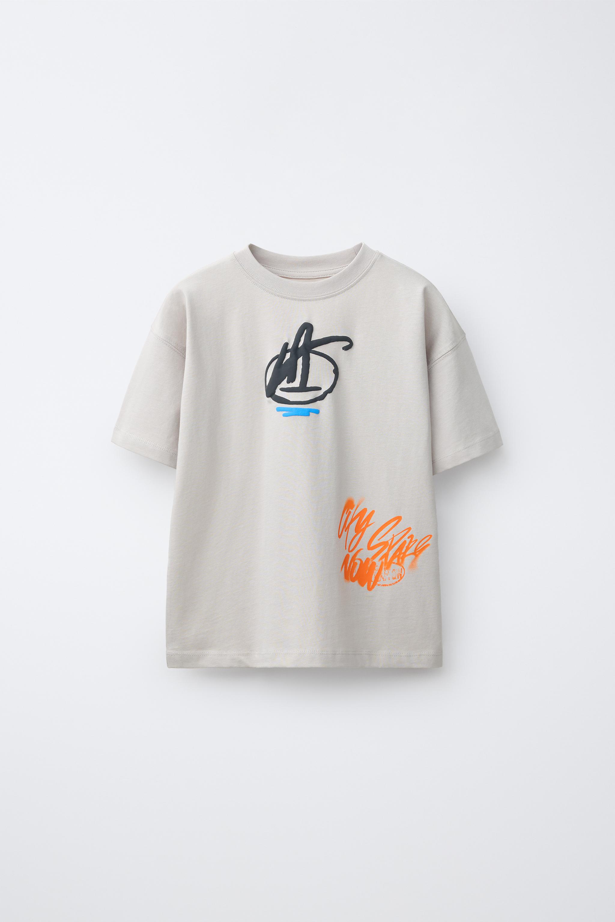 ⚠️ZARAページ⚠️ 100% cotton interlock long sleeve T-shirt - Oyster-white | ZARA