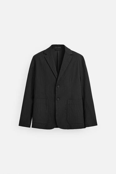 PLEATED SUIT BLAZER - Black by Zara