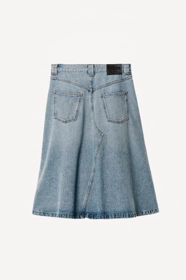 JUPE MI-LONGUE EN JEAN WILLY CHAVARRIA X ZARA - Bleu clair de Zara - Image 4