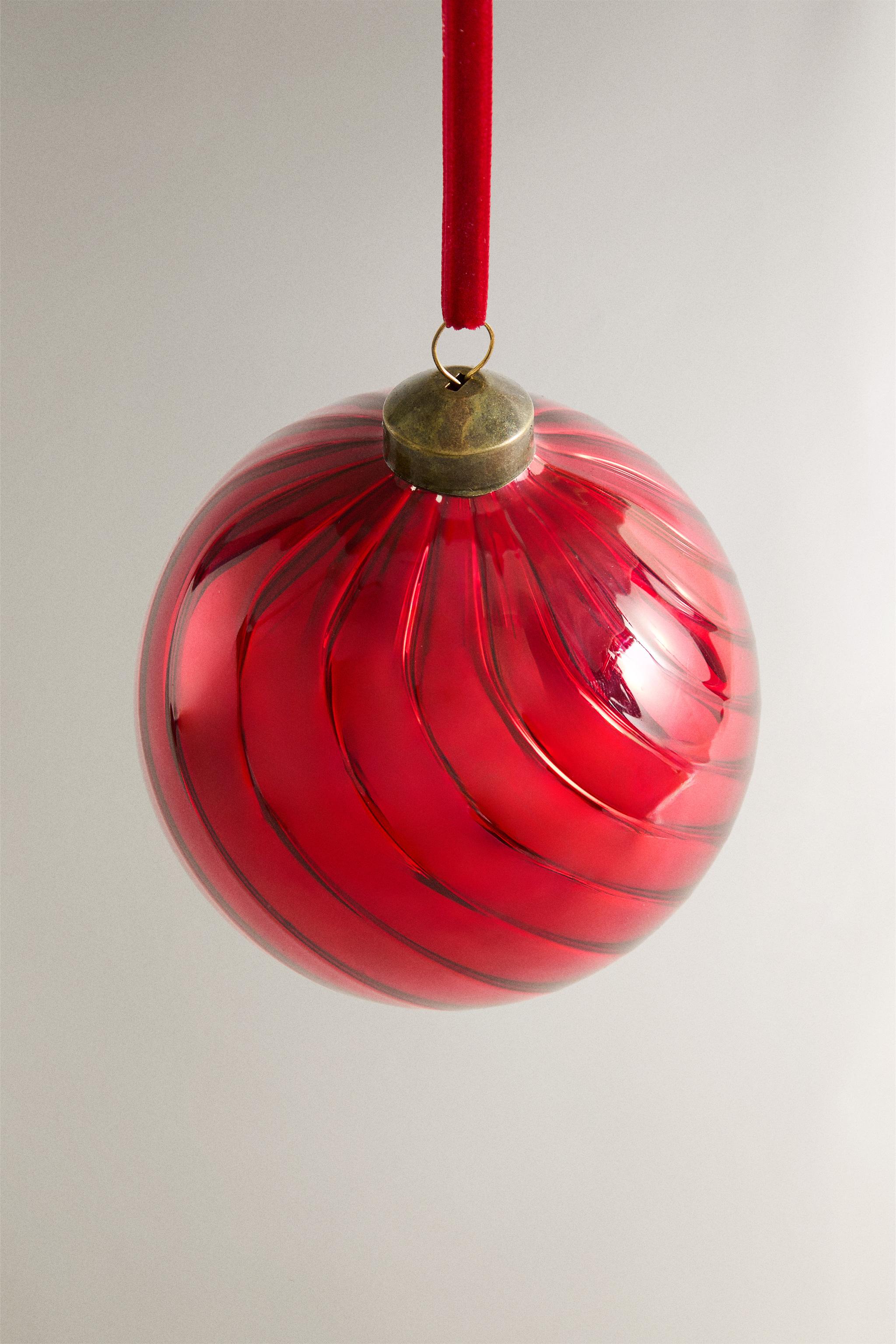 CHRISTMAS TREE SPIRAL BALL ORNAMENT - Red | ZARA United States