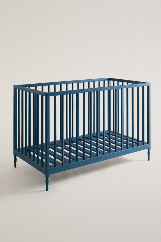LEDIKANT VAN BLAUW GELAKT HOUT - Blauw van Zara - Afbeelding 0