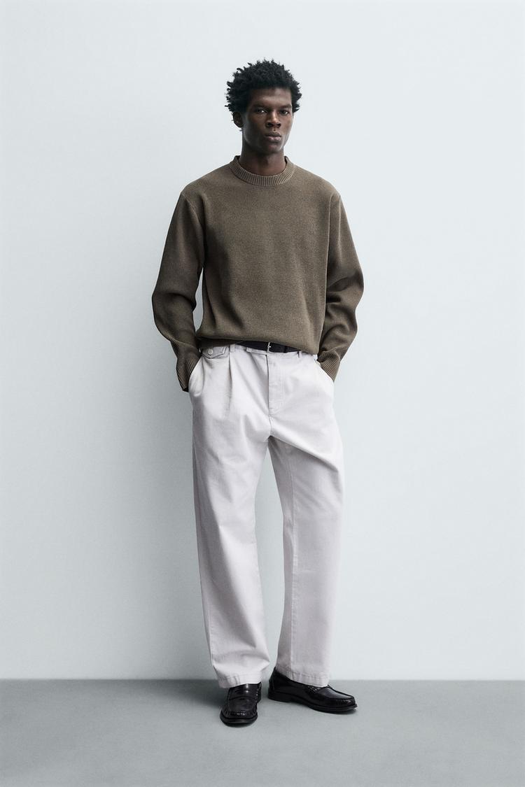 TEXTURED CHENILLE JUMPER Moss green ZARA Singapore