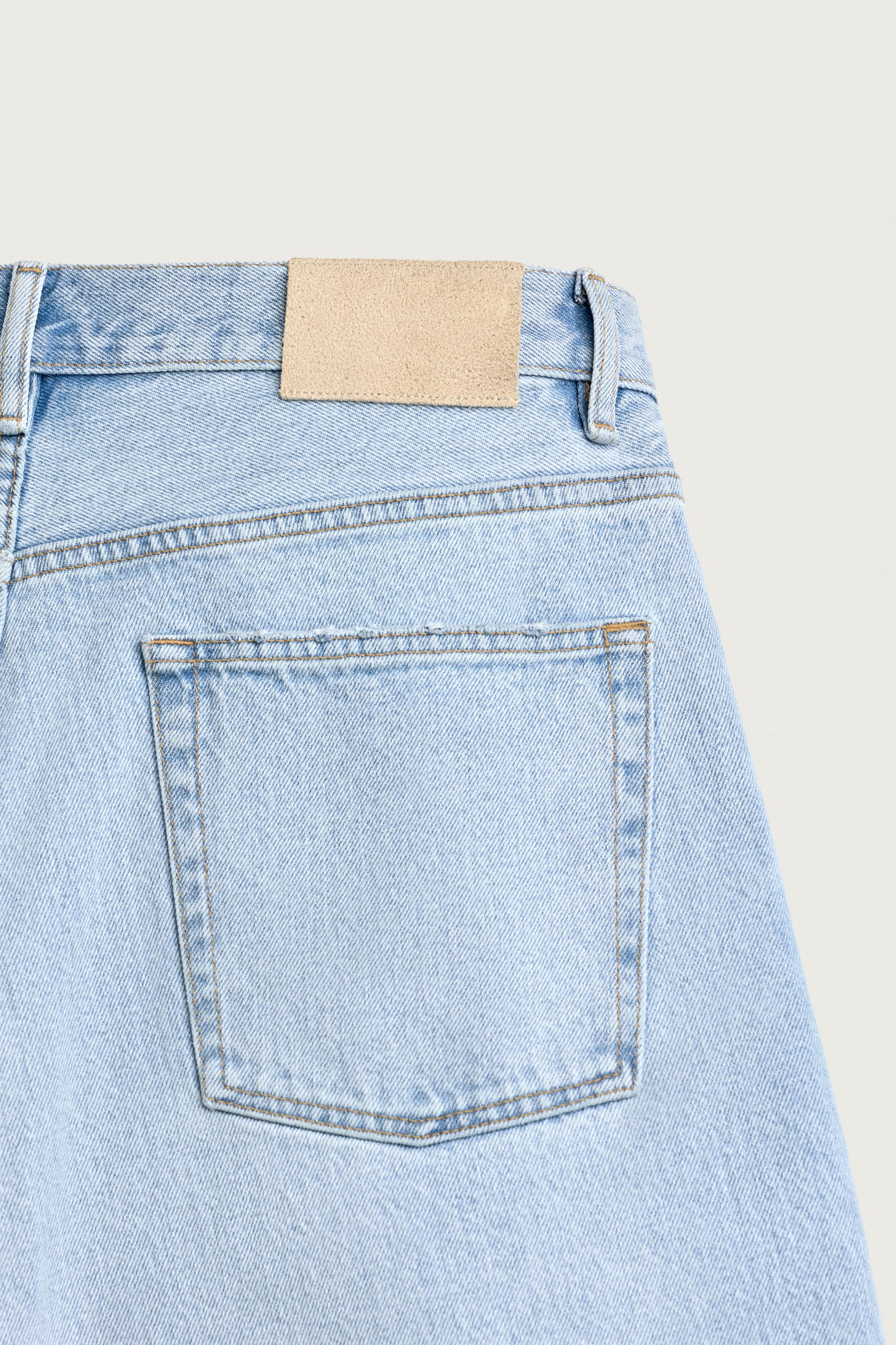 Zara LOOSE FIT DENIM BERMUDA görsel 8