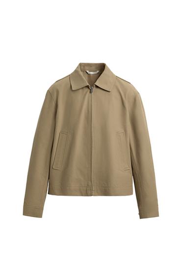 CROPPED FIT JACKET - Caramel by Zara