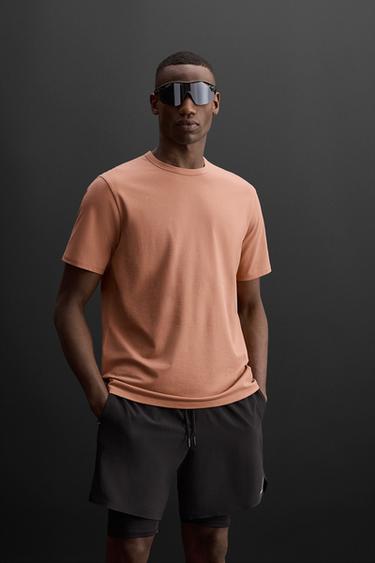 ÁO PHÔNG THỂ THAO RELAXED FIT - Màu đỏ gạch từ Zara