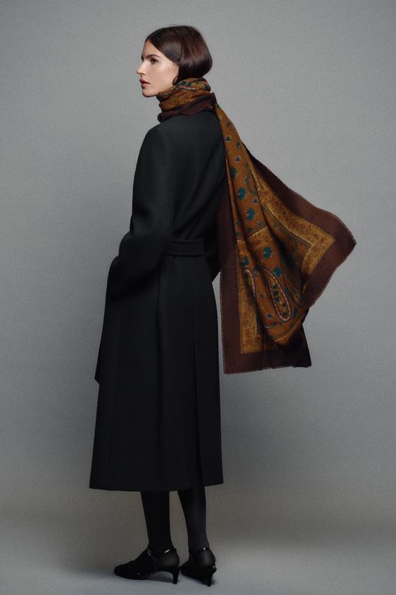FOULARD IMPRIMÉ CACHEMIRE - Marron de Zara - Image 2