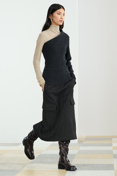 STRGHT CRG PCKTS SKRT - Gris mitjà de Zara