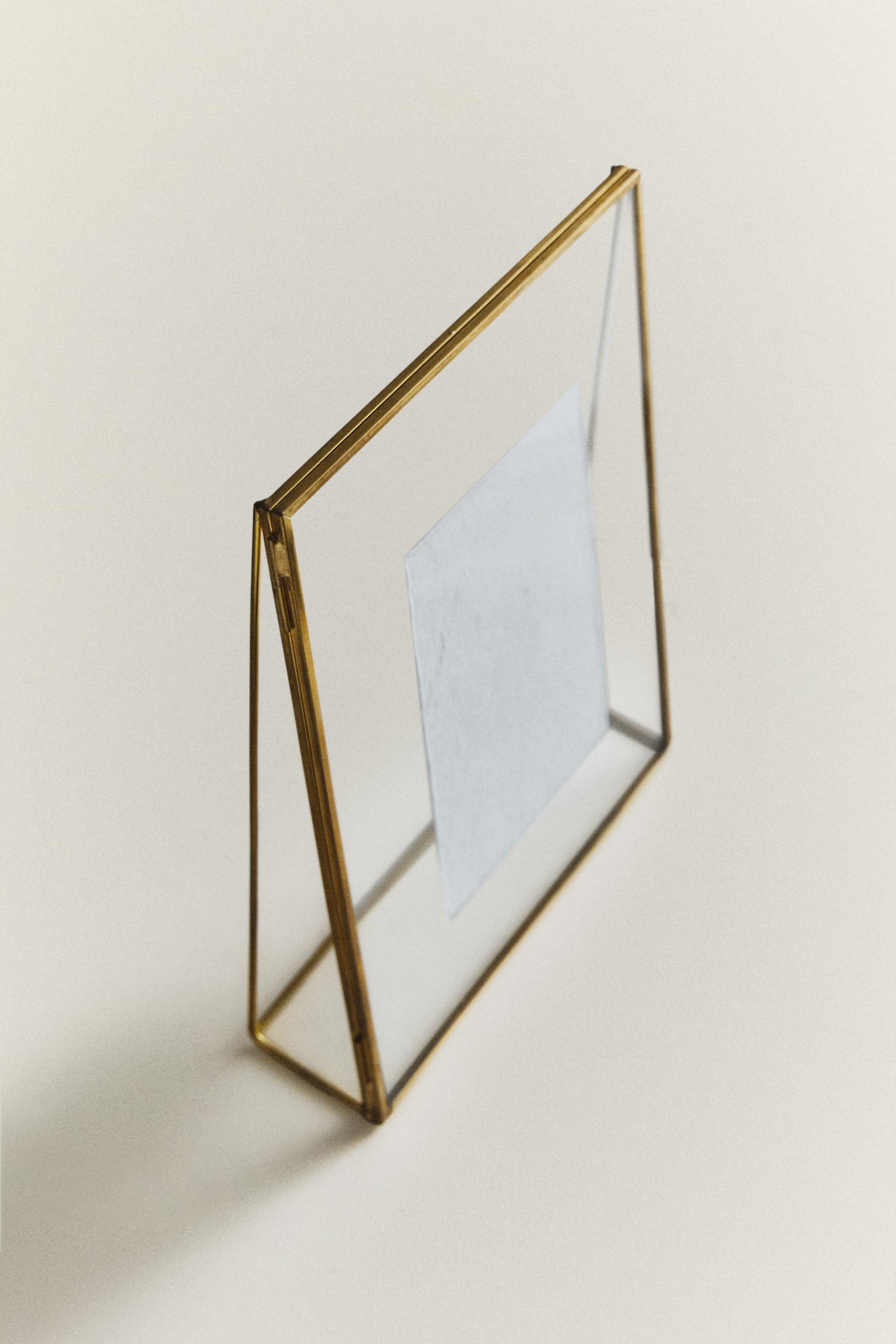 TRIANGULAR STRUCTURE PICTURE FRAME - Golden | ZARA United States