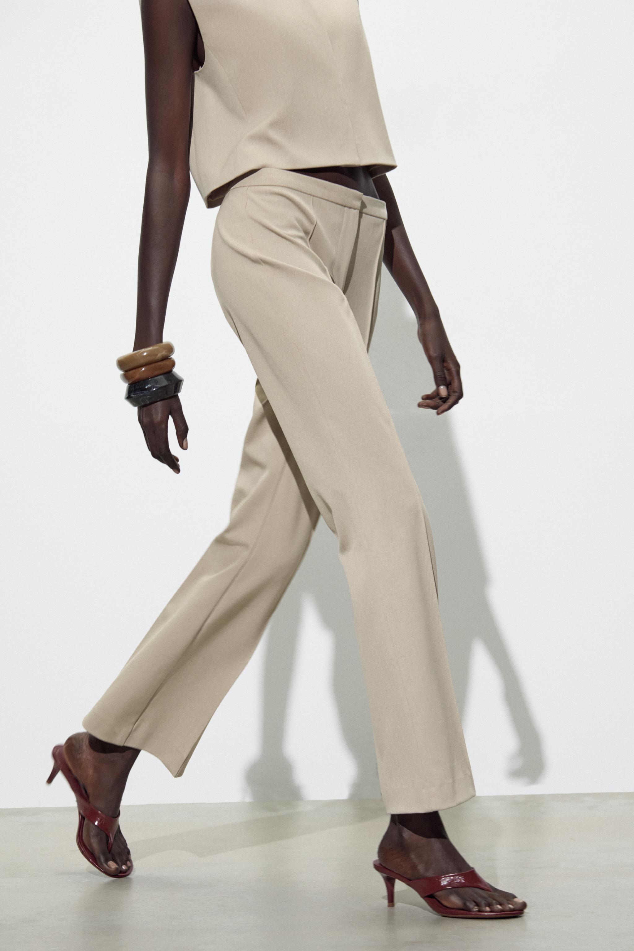 シームディテール フレアパンツ - サンド | ZARA Japan / 日本 シームディテール フレアパンツ - サンド | ZARA Japan / 日本