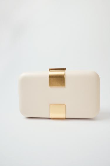 CLUTCH COM DETALHE METÁLICO - Cru da Zara