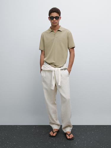 Polo micro estructura piqué algodón - 598 de Zara - Imagen 0