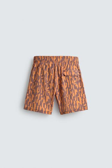 MAILLOT DE BAIN LONG À IMPRIMÉ ABSTRAIT - Orange de Zara - Image 7