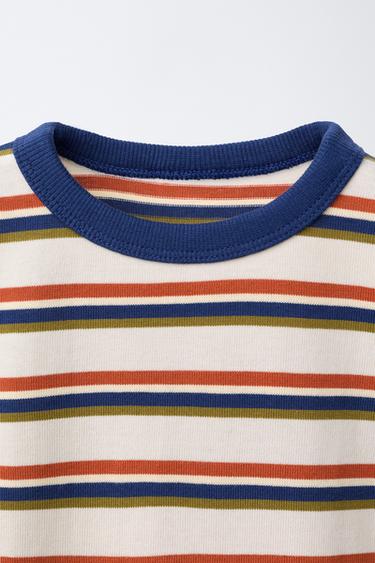 STRIPED HEAVYWEIGHT T-SHIRT - Orange by Zara - Image 2