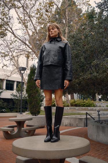 FAUX LEATHER JACKET - Black by Zara