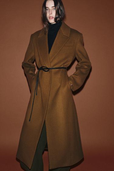 WOOL BLEND COAT ZW COLLECTION - camel by Zara