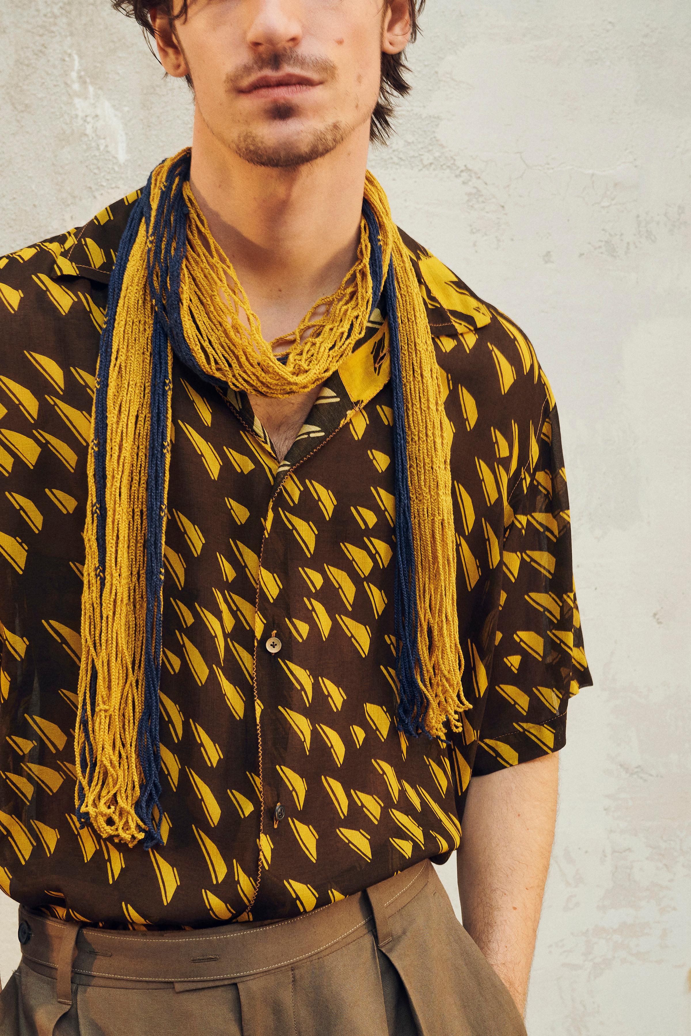 LIMITED EDITION OPEN KNIT SCARF - Yellow | ZARA Spain