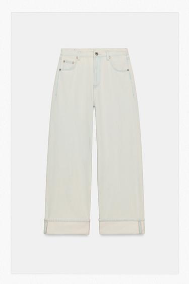 ZW COLLECTION BAGGY MID-WAIST JEANS - Light blue by Zara
