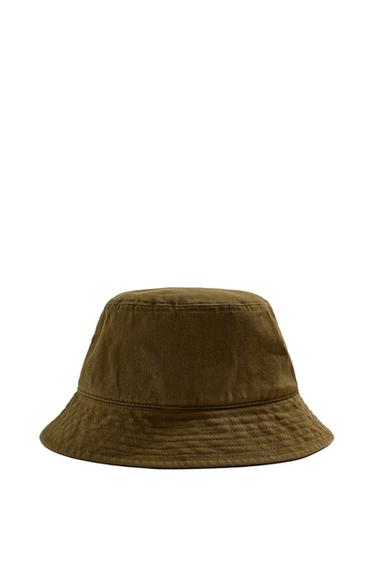 CHAPEAU BOB DÉLAVÉ - Kaki de Zara