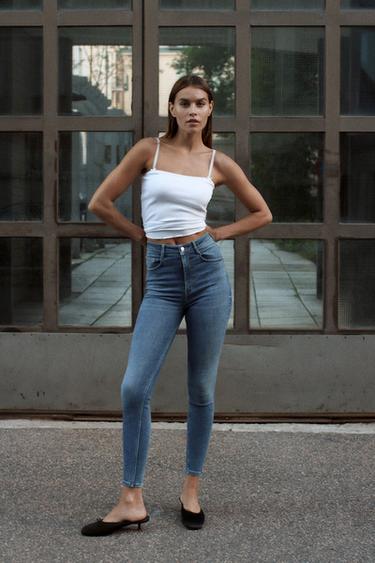 JEANS TRF SCULPT TIRO ALTO - Marino de Zara