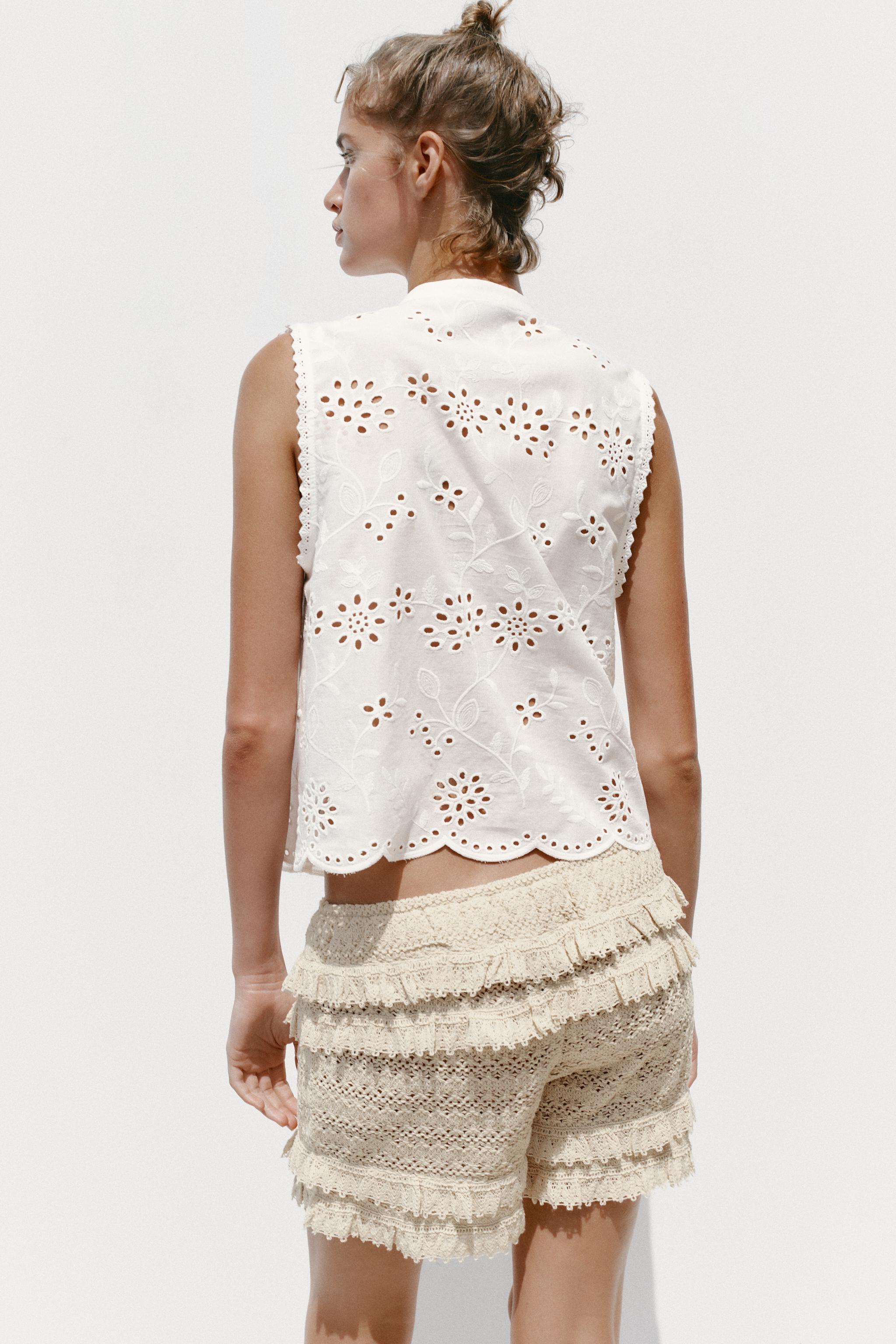 CHEMISE BRODERIES AJOURÉES