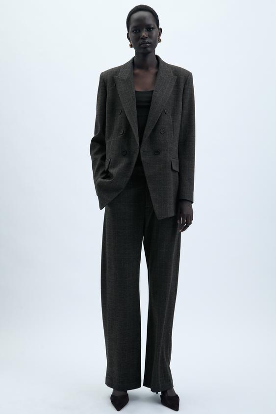 ZW COLLECTION CHECK TROUSERS - Anthracite Grey | ZARA South Africa