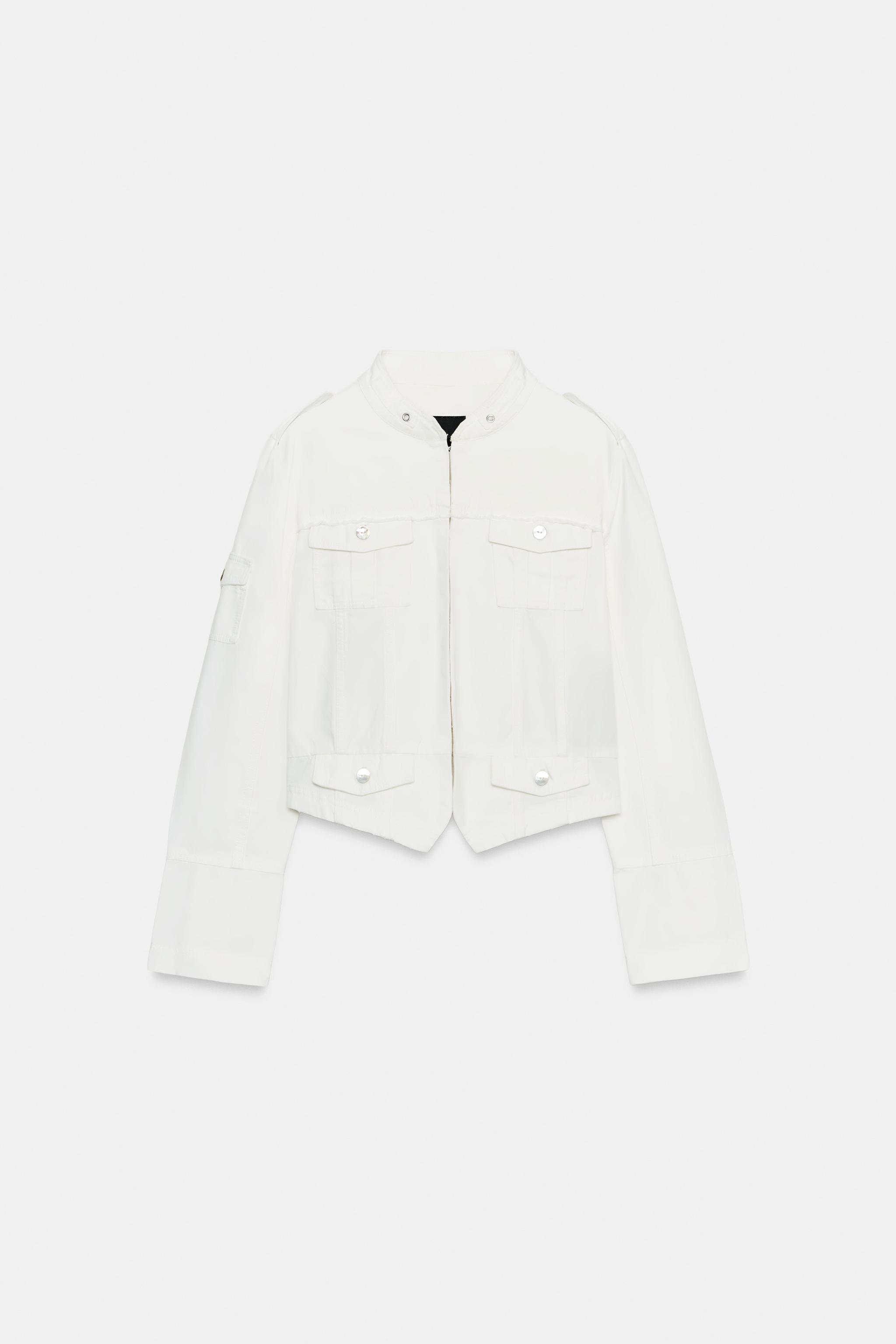 MULTI-POCKET JACKET - Oyster-white | ZARA United States MULTI-POCKET JACKET - Oyster-white | ZARA United States